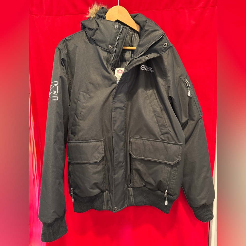 Men’s Ecko Function All Weather Outdoor Bomber Jacket with Removable Hood NWT